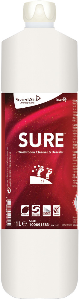 Saniteettitilojen puhdistusaine SURE Washroom Cleaner & Descaler